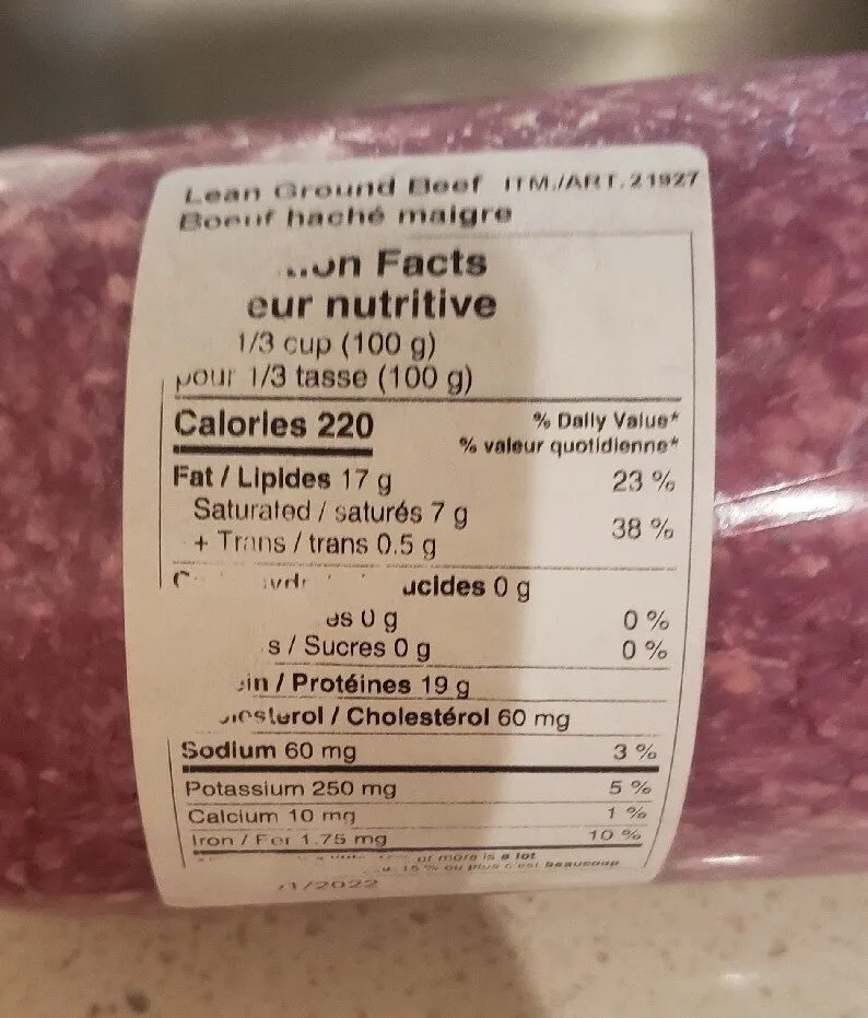 Lean Ground Beef Tube