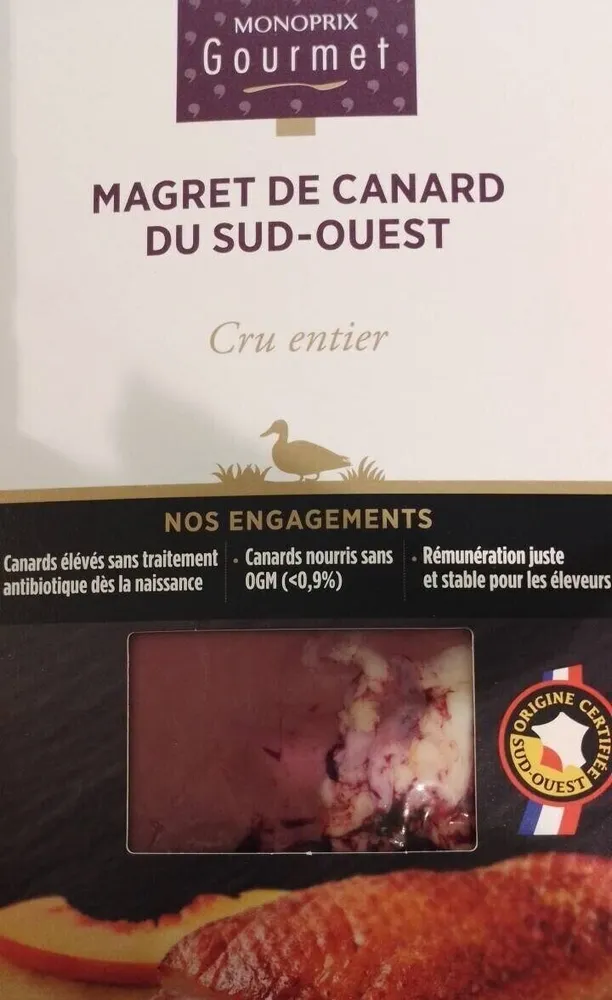 Magret de canard du sud ouest cru entier
