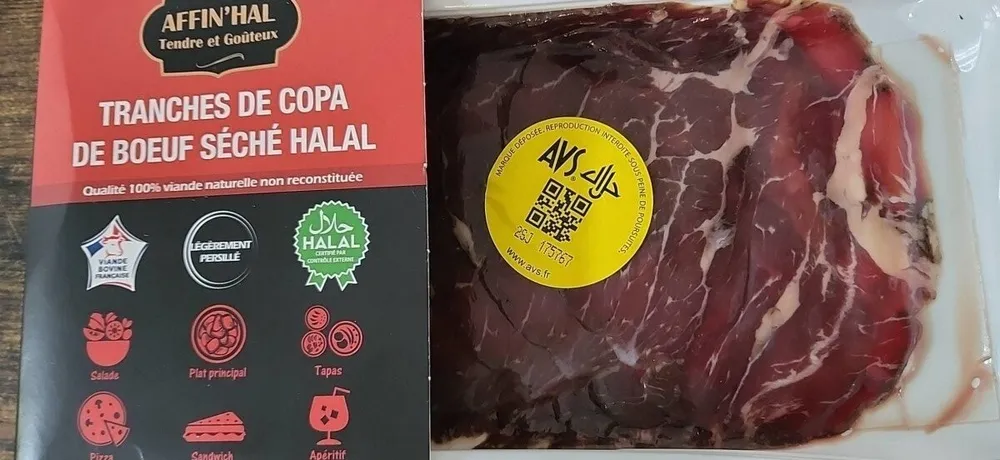 Tranches de copa de boeuf séché Halal