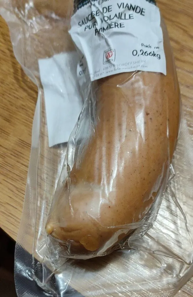 Saucisse de viande pure volaille fermière