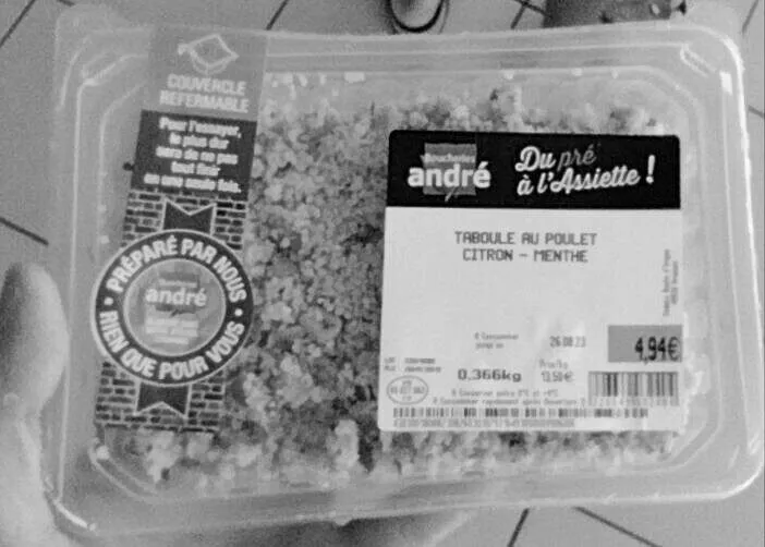 Taboulé poulet menthe citron