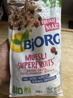 Muesli Superfruits raisin, datte, cassis, cranberry, myrtille