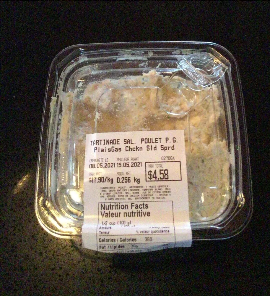 Tartinade salade au poulet