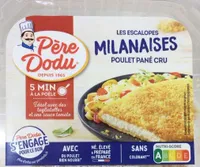 Escalopes milanaises poulet pané cru