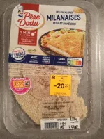 Les escalopes milanaises poulet pané cru