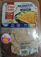 Escalope milanaise de poulet pané aux poivres