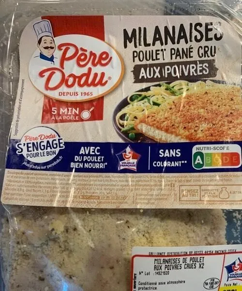 Escalopes milanaises au poivres