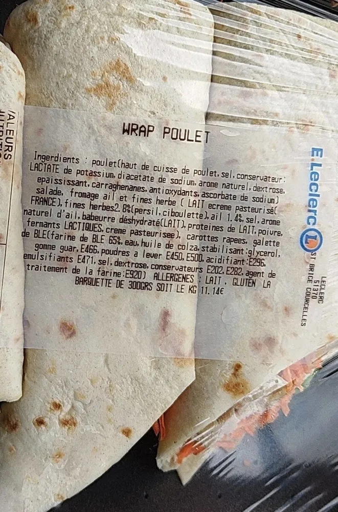 Wrap poulet
