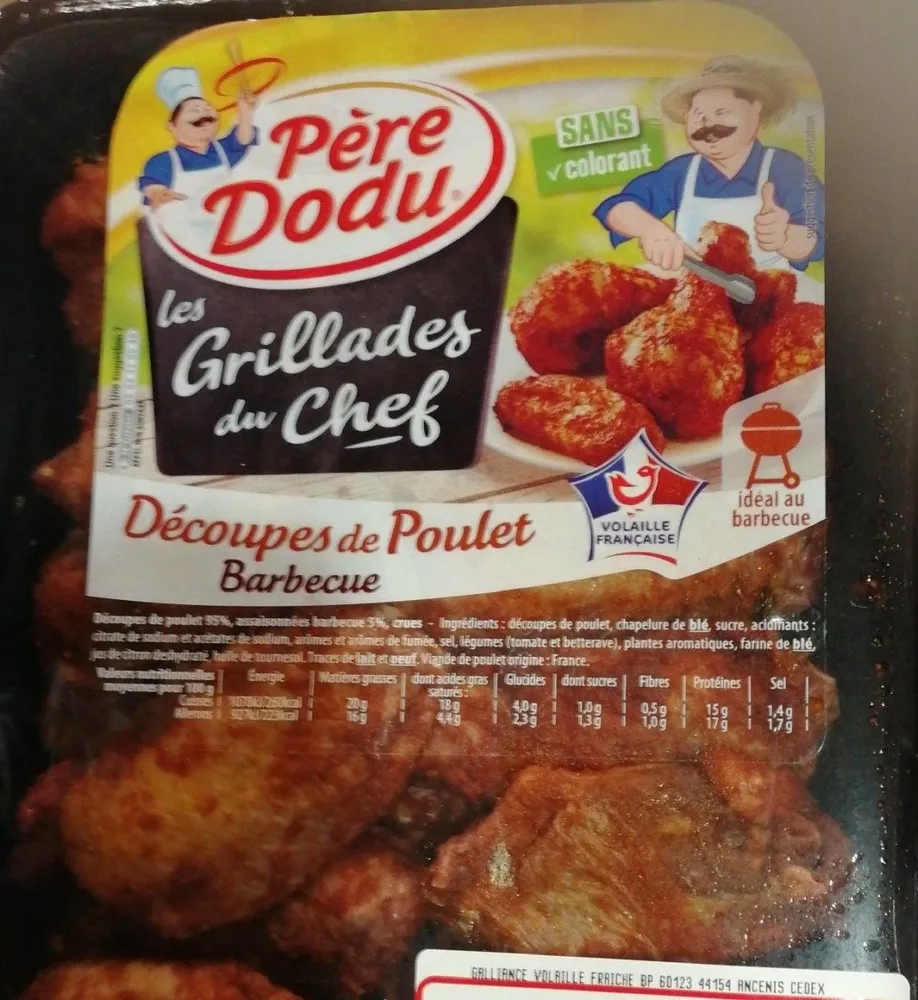 Les grillades du chef découpe de poulet barbecue