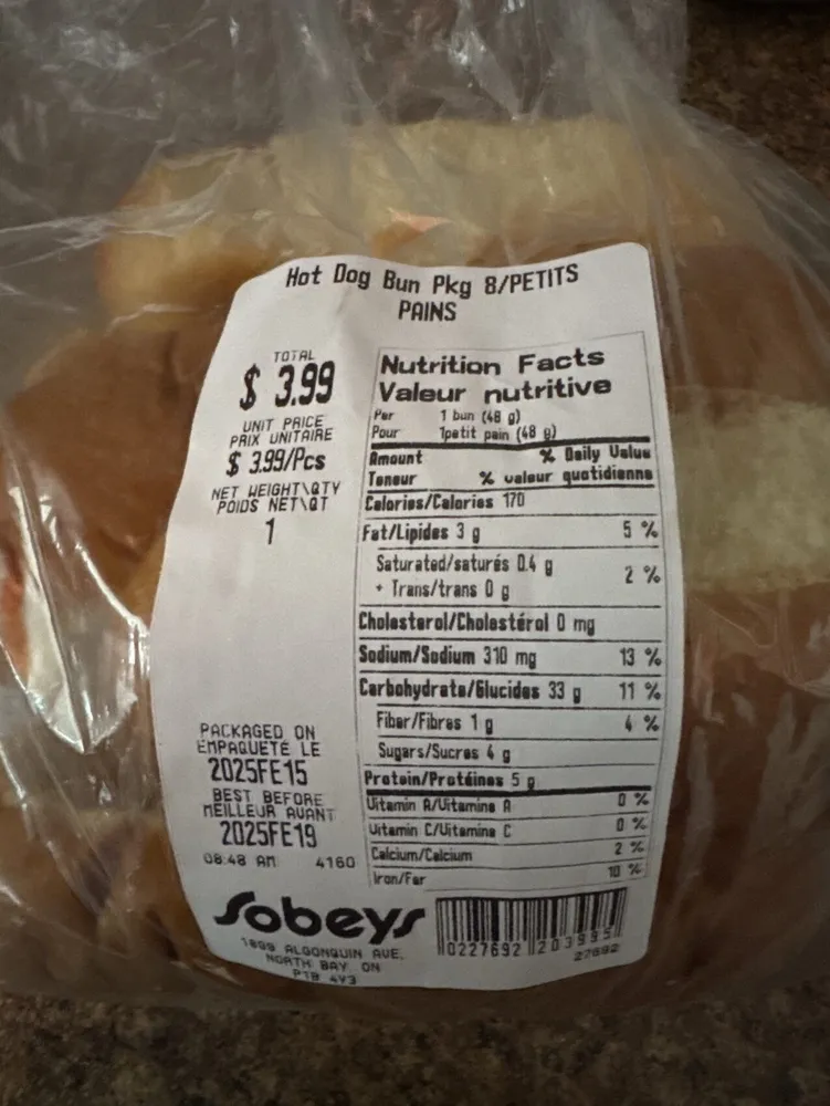 Hot dog bun