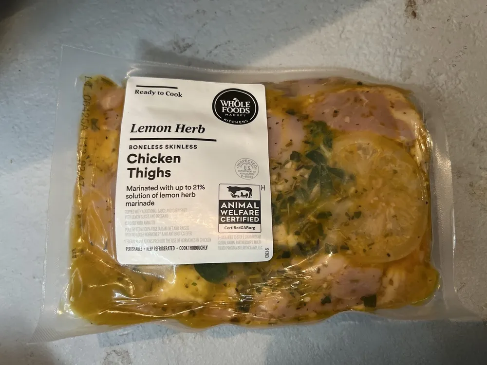 Lemon Herb Boneless, Skinless Chicken Thighs