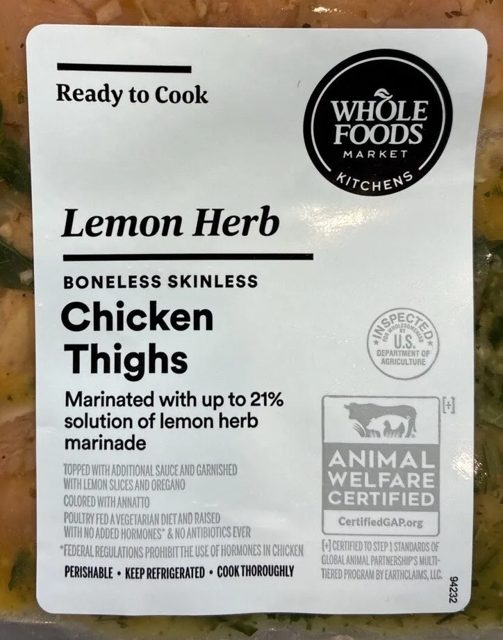 Lemon Herb Chicken Thighs