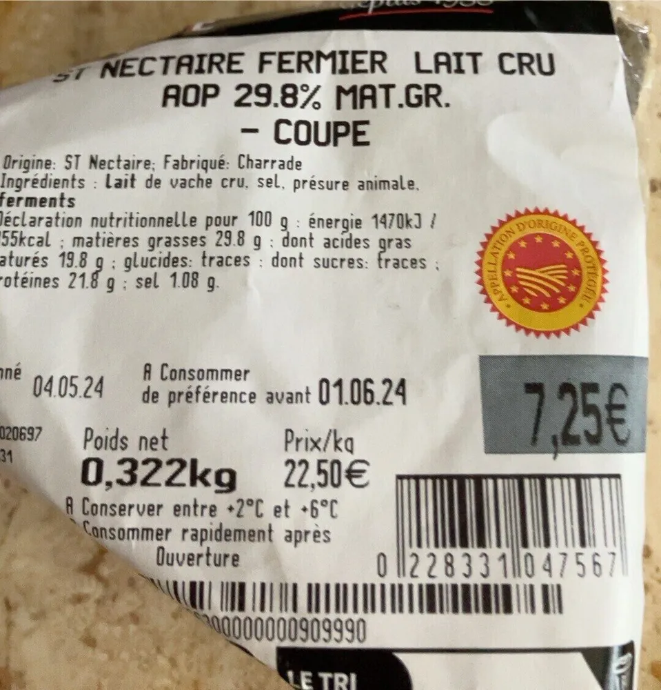 St nectaire fermier