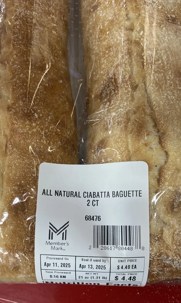 All Natural Ciabatta Baguette