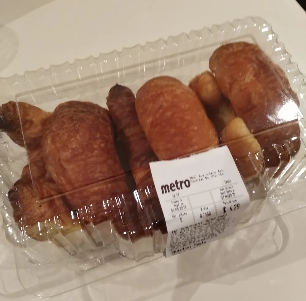 Croissants au beurre.