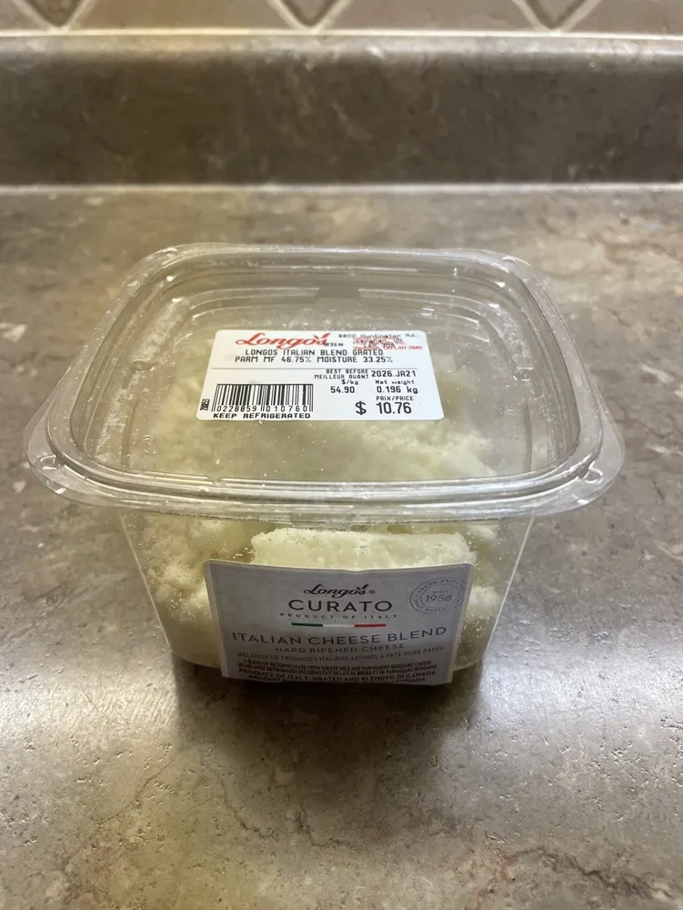 Longos Curato Grated Italian Cheese Blend