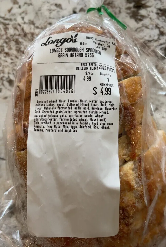 Sourdough sprouted bread