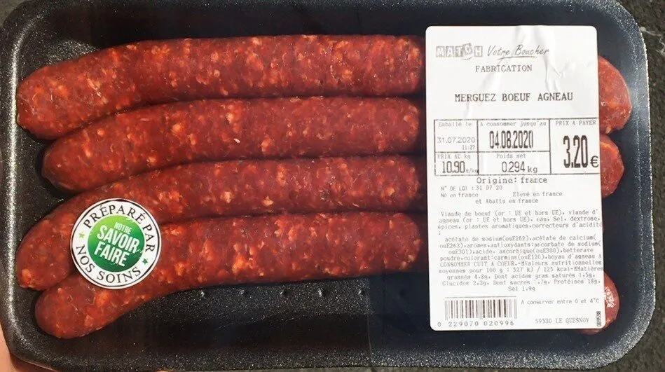 Merguez boeuf agneau