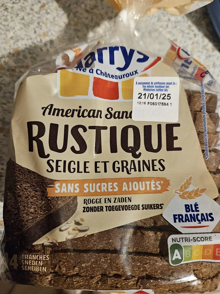 American Sandwich Rustique Seigle et graines