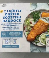 Lightly dusted Scottish haddock