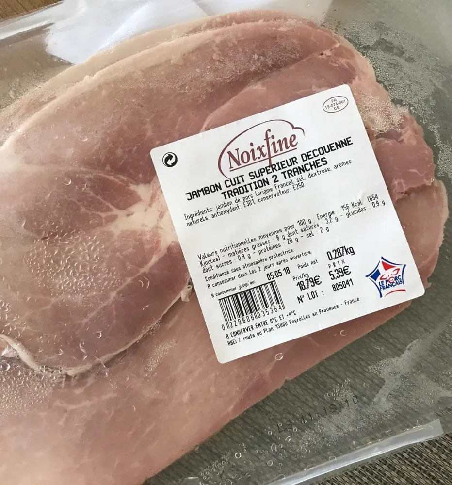 Jambon cuit superieur decouenne