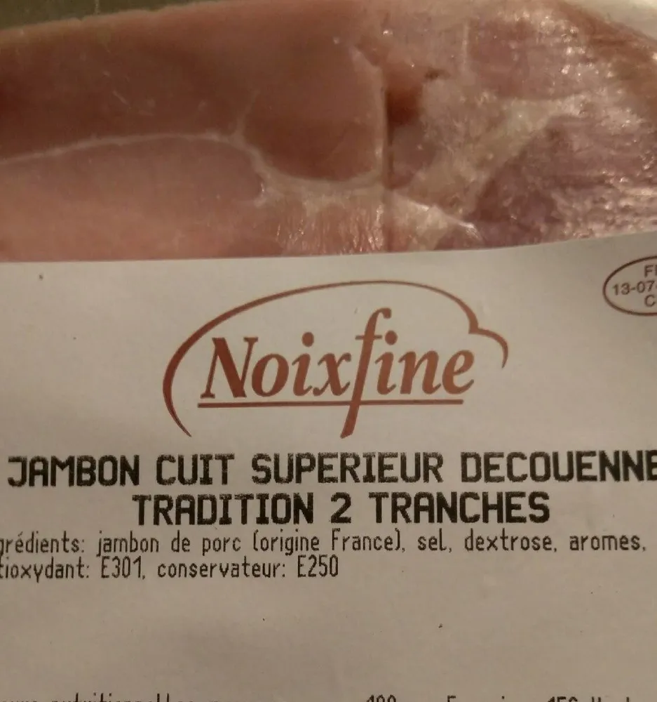 Jambon cuit supérieur decouénné tradition