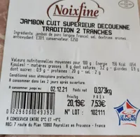 Jambon cuit supérieur decouenne Tradition