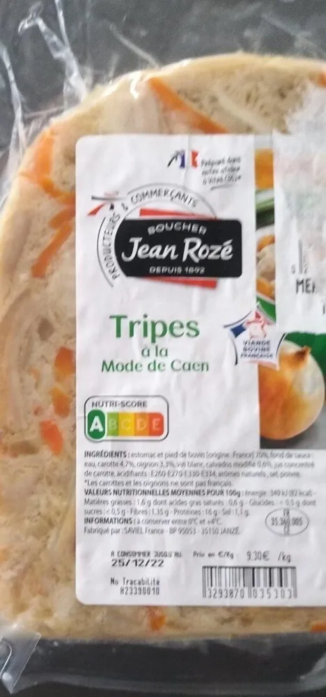 Tripes a la mode de caen