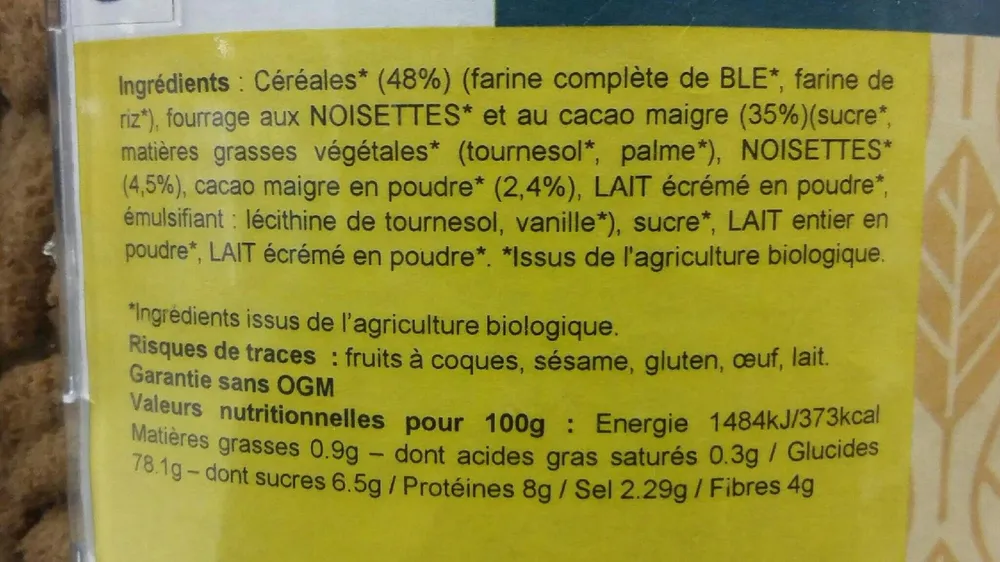 Carrés fourrés chocolat