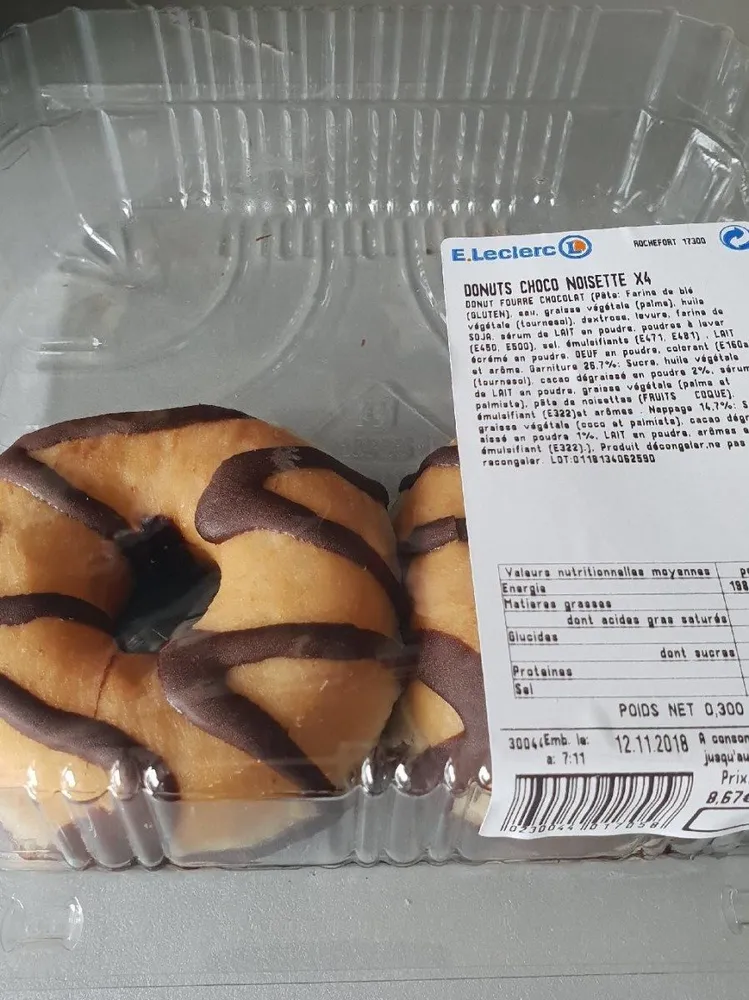 Donuts choco noisette x4