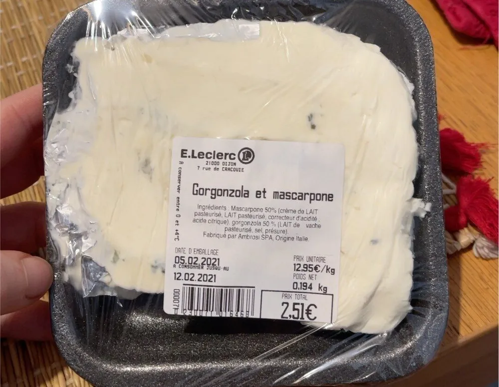Gorgonzola Mascarpone Leclerc