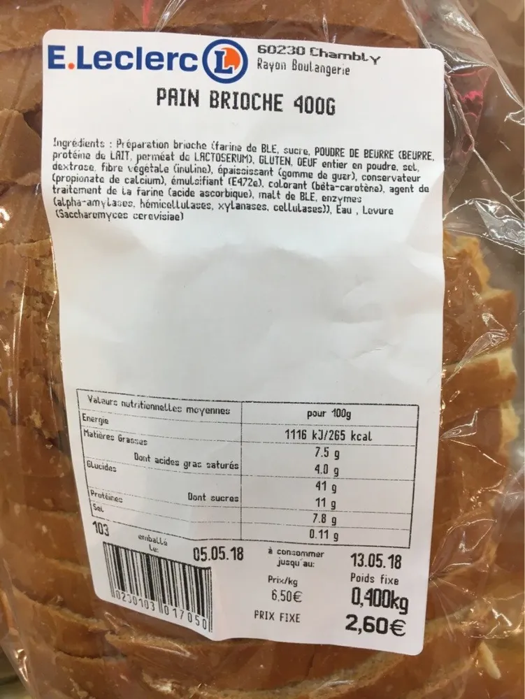 Pain brioche