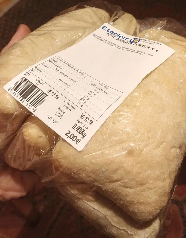 Petit sandwich Ciabatta x4