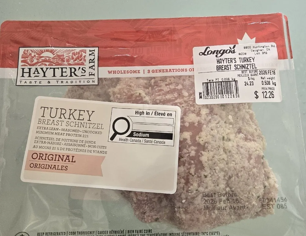 Hayters Turkey Breast Schnitzel