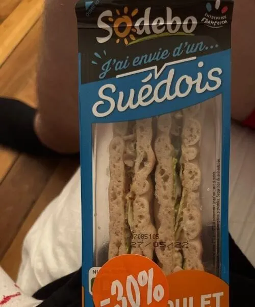 Sandwich poulet rôti à la moutarde