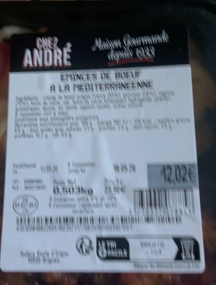 Emonces de bœuf a la méditerranéenne
