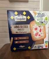 Biscottes blé complet sans sucre ajouté
