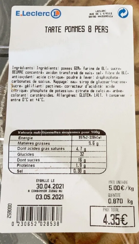 Tarte au pomme