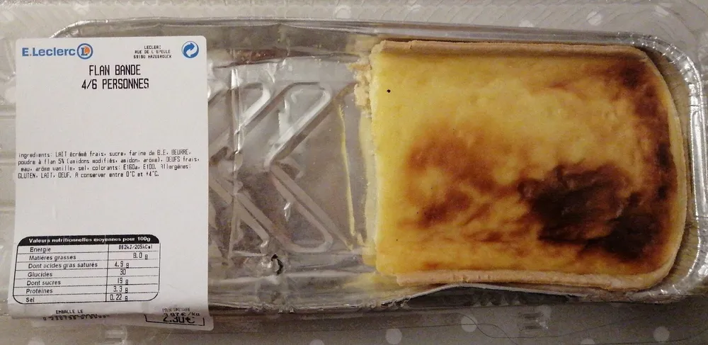 Flan bande 4/6 personnes