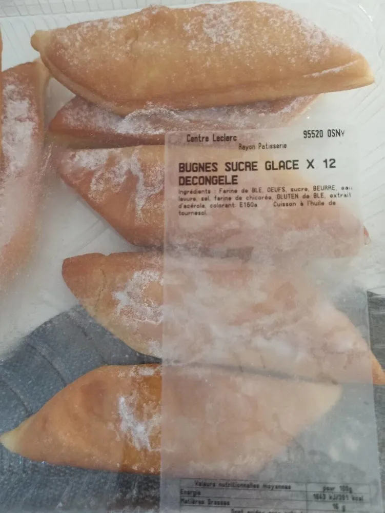 Bugnes sucre glace x12 décongelé