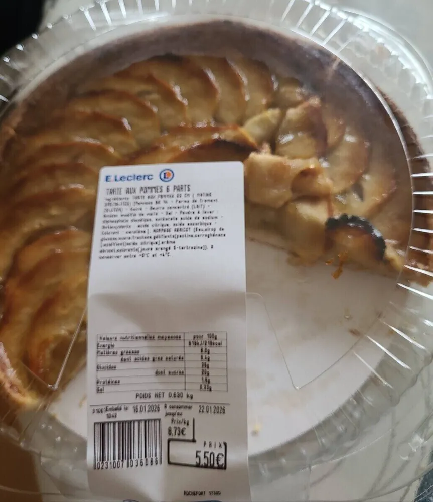 Tarte aux pommes 6 parts