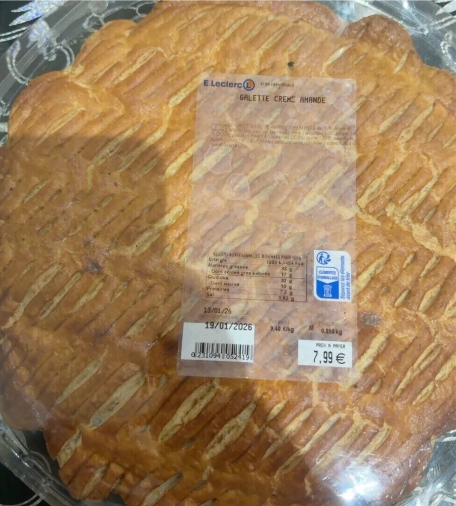 Galette creme amande