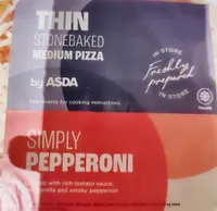 Asda Thin Stonebaked Pepperoni Pizza Medium