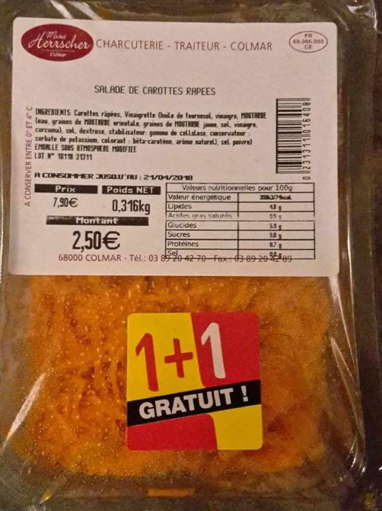 Salade de carottes râpés