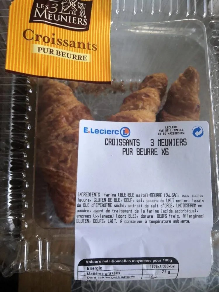 Croissants 3 meuniers pur beurre