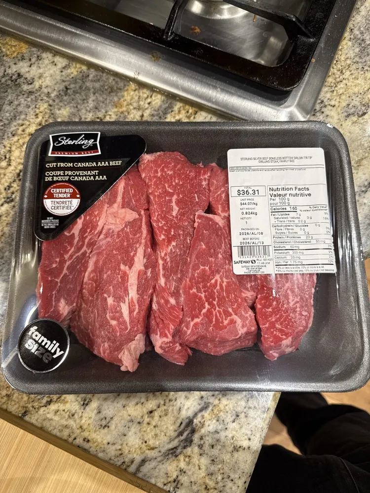 Boneless Bottom Sirloin Tri Tip Grilling Steak