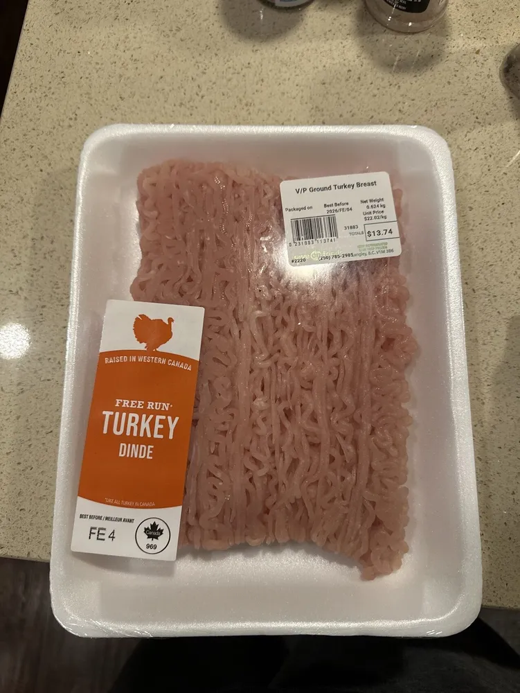 V/P Ground Turkey Breast Cooked