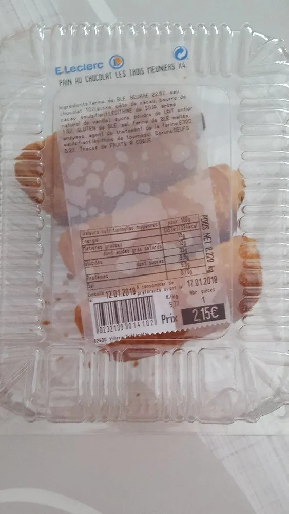 Pain au chocolat les trois meuniers