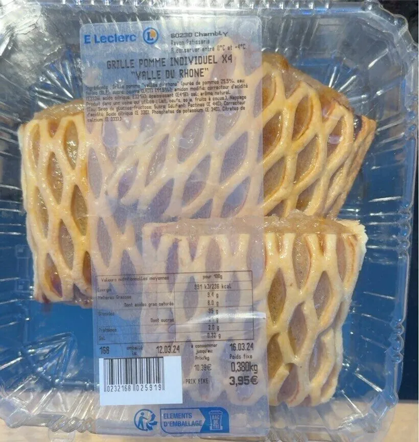 Grillé pomme x 4