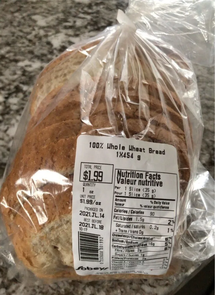 100% Whole Wheat Bread